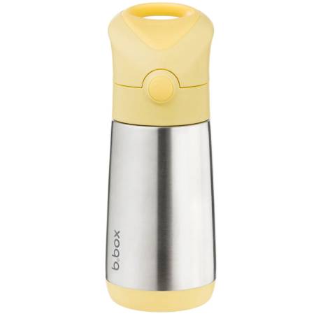 b.box 350ml Insulated Straw Drink Bottle - Lemon Twist