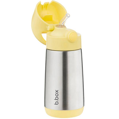 b.box 350ml Insulated Straw Drink Bottle - Lemon Twist