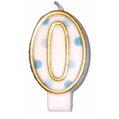 Candle Number 0 Blue