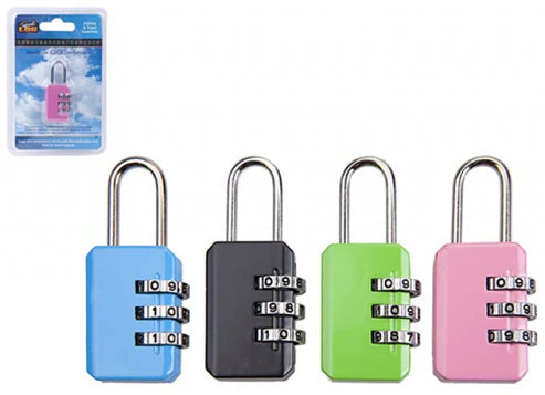Combination Padlock X1Pcs Assorted Colours