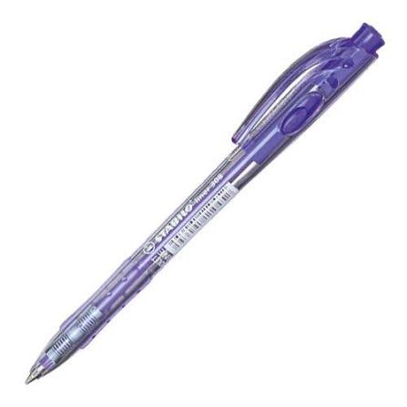 Ballpen Stabliner Fine Retractable Purple Stabilo