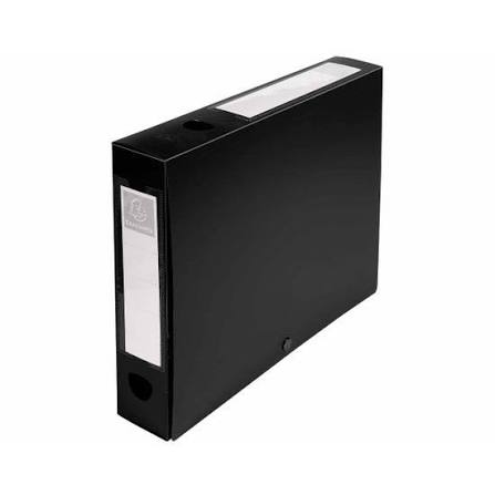 Exacompta Press Stud Filing Box 40mm Black