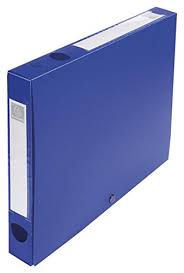 Exacompta Press Stud Filing Box 40mm Blue
