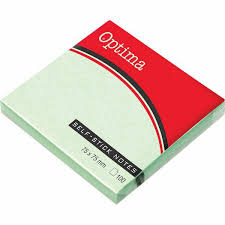 Optima Pastel Green Sticky Notes