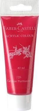 Faber-Castell Acrylic Tube Permanent Carmine 40ml