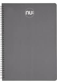 A4 NU Spiral Notebook Charcoal