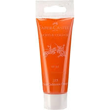 Faber-Castell Acrylic Tube Dark Cadmium Orange 40ml