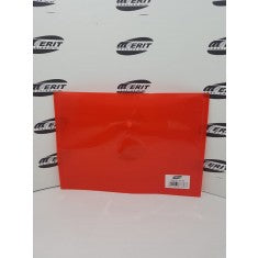 MERIT -  A4 Button Folder -TRANSLUCENT RED