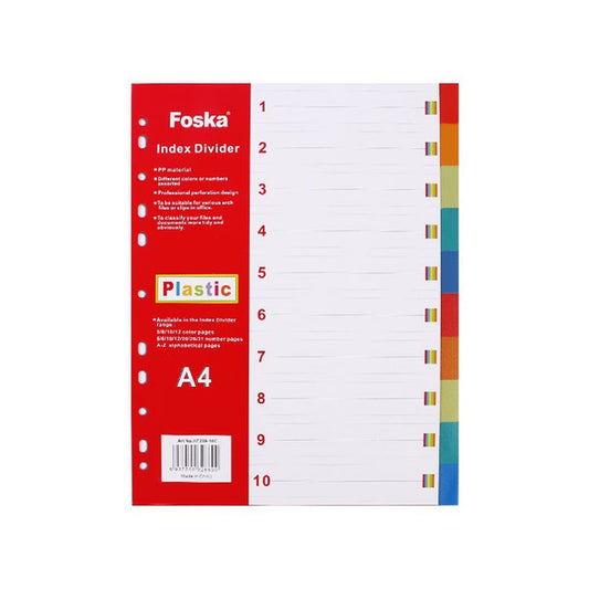 FOSKA A4 X10 Plastic Dividers