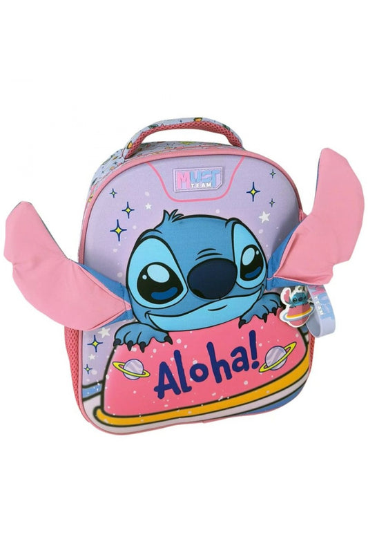 MUST TEAM Disney Stitch Aloha Backpack with 2 Compartments