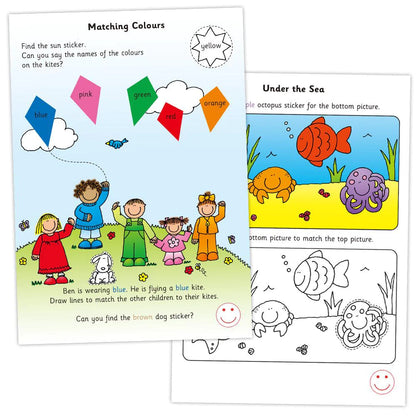 Colour, Shapes & Sizes - Sticker Activity Book