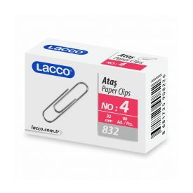 LACCO Paper Clips No:4  32mm  80pcs