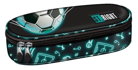 Neon Football 1 compartment pencil case