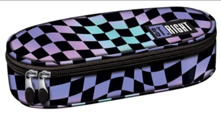 Wavy Chessboard 1 compartment pencil case
