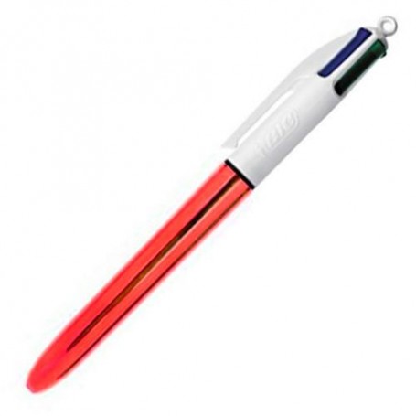 BIC Ballpoint Pen Shine 4 Colours 1.0mm - Metallic Red