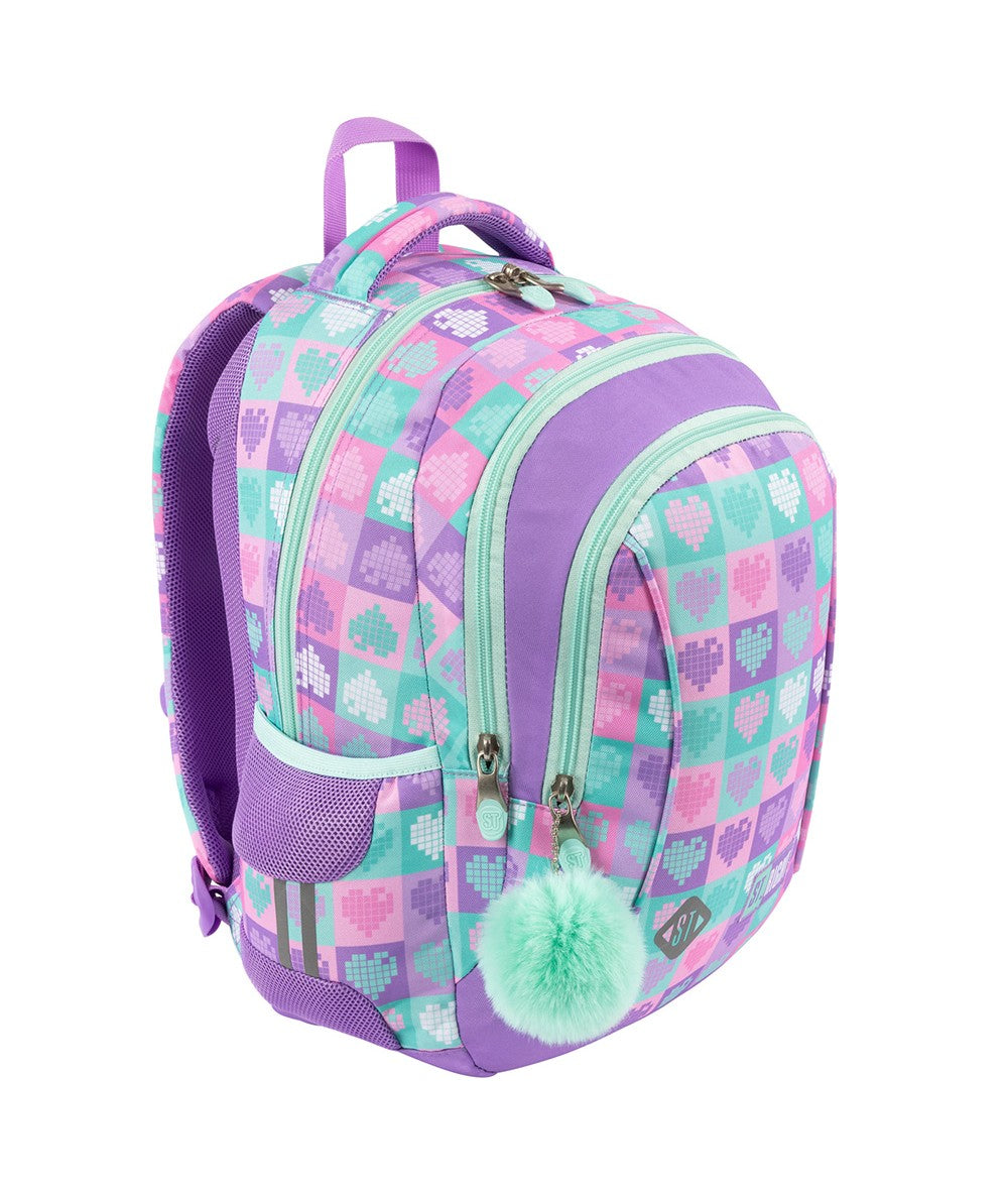 COMING SOON - Candy Hearts 3 compartment Backpack BP26 39x27x17 cm