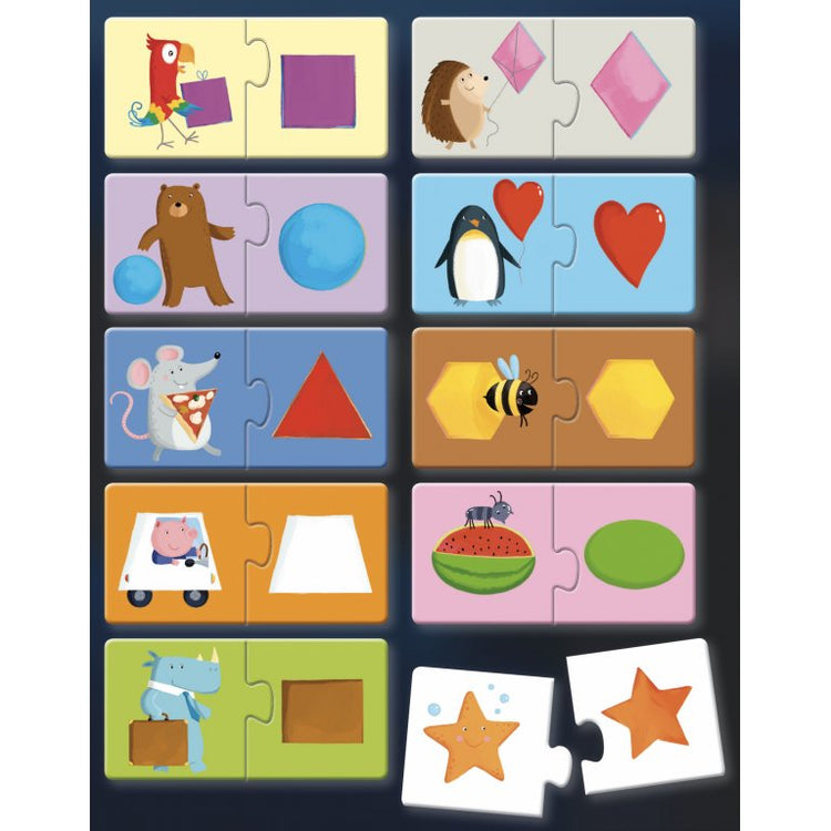 Shapes - Page Book + Puzzles - Sassi