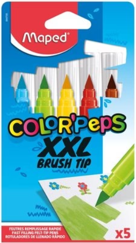 Maped ColorPeps XXL Brush Tip Markers x5