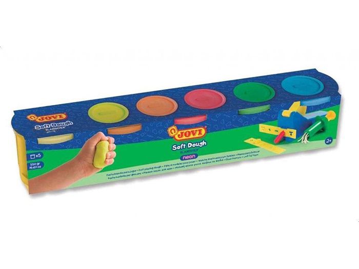 JOVI SOFT DOUGH TUBS X 5 FLUORESCENT TUBS