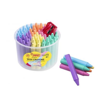 Crayons Pastel Wax Jumbo x60 + Sharpener