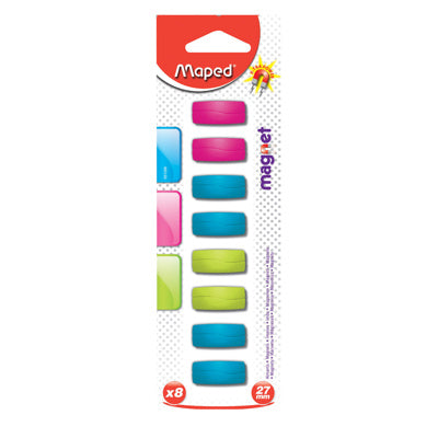 Maped Rectangular Magnets Pack of 8 Pieces