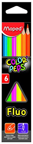 Maped ColorPeps Fluorescent Coloured Pencils x6