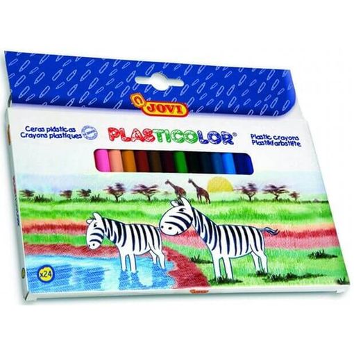 Plastic Plasticolor Crayons x24