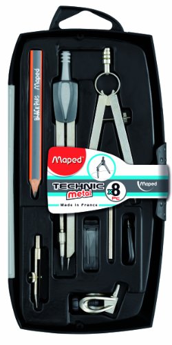 Maped Metal Technical Compass Set - 8-Piece