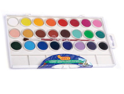 JOVI Watercolor paint set + brush x24