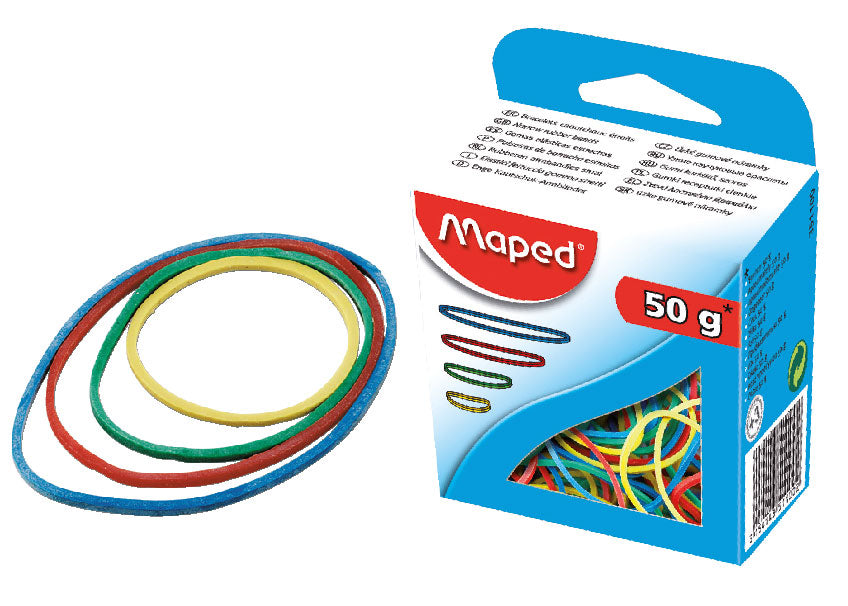 Maped Colour Rubber Bands 50G