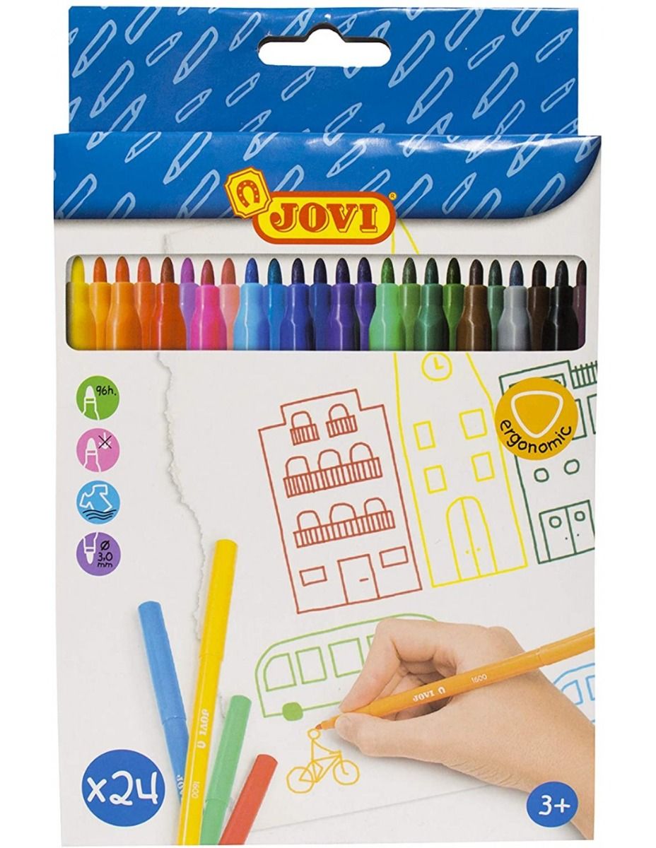 JOVI Box 24 Felt Pens Assorted Colors
