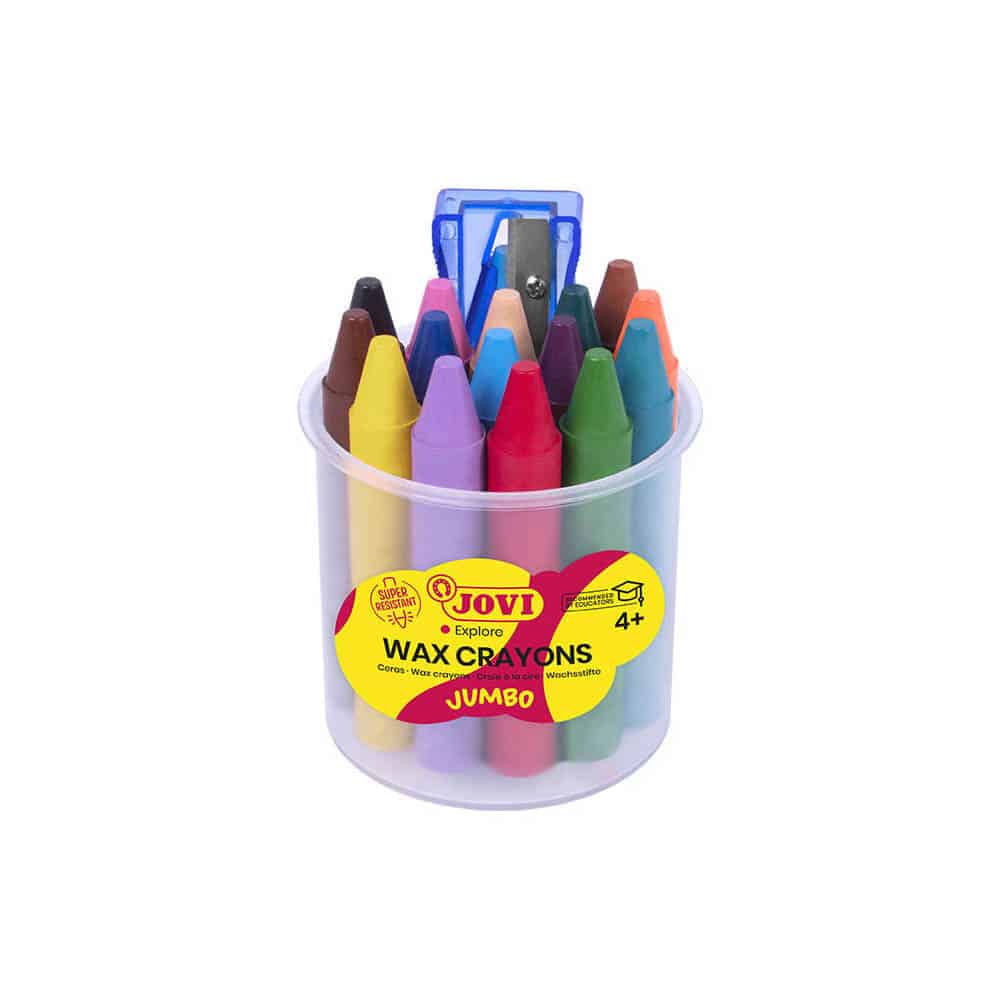 Crayons Thick Wax x16 + Sharpener