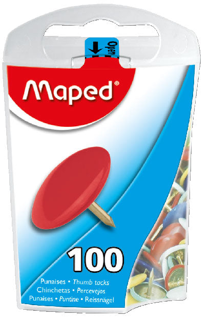 Maped Thumb Tacks Colour x100