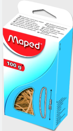 Maped Brown Rubber Bands 100G - 10/120mm