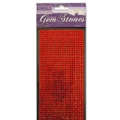 Icon Craft Card 1000 Self Adhesive - Gem Stones - Red