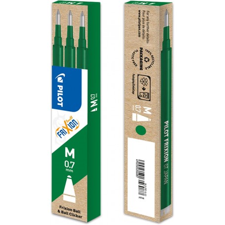 Pilot Refill Green 0.7mm Frixion Pens