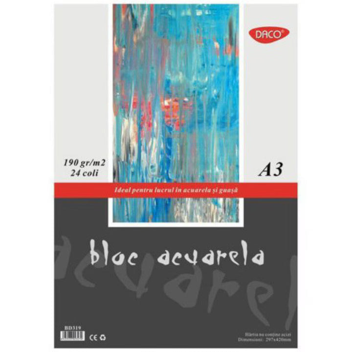 A3 Daco Drawing Pad - Watercolor 300g BD319