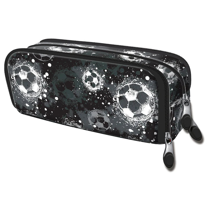 COMING SOON Silver Goal 2 compartment pencil case