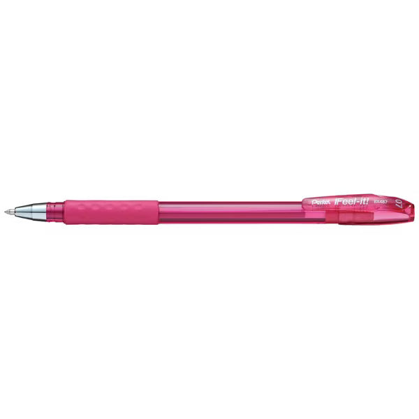 Pentel Feel-It! Capped Ballpoint Pen 0.7mm Pink