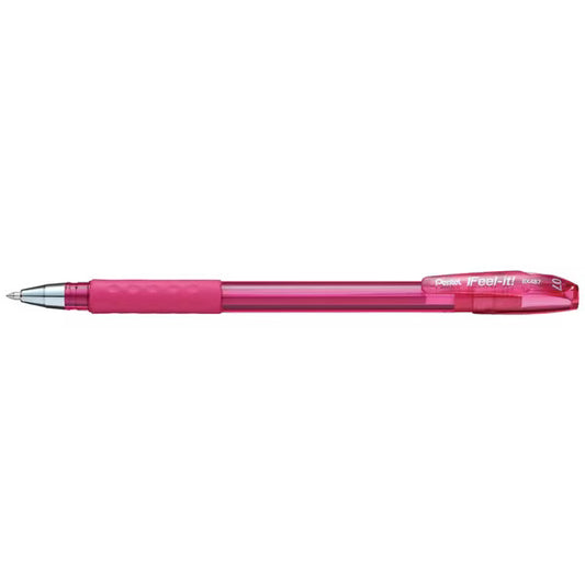 Pentel Feel-It! Capped Ballpoint Pen 0.7mm Pink
