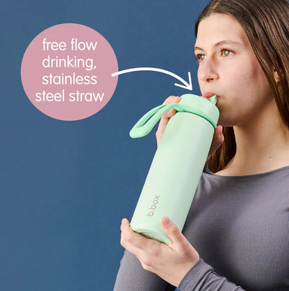 b.box Insulated Flip Top Bottle 690ml - Olive