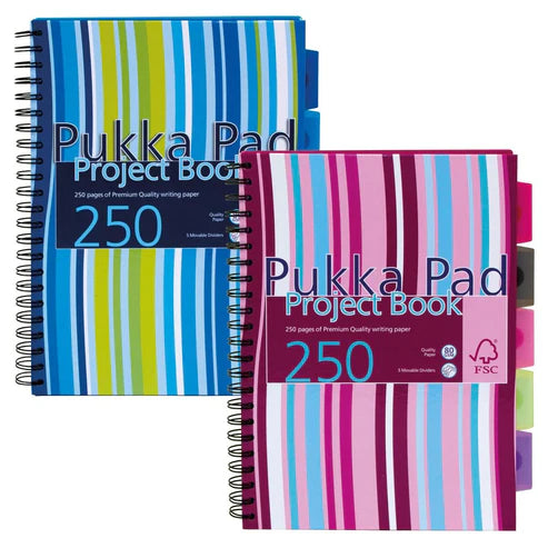 Pukka Pad Spiral hard A4 project book with 5 dividers