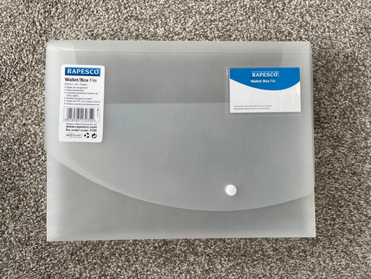 Rapesco-Rigid Wallet/Box File