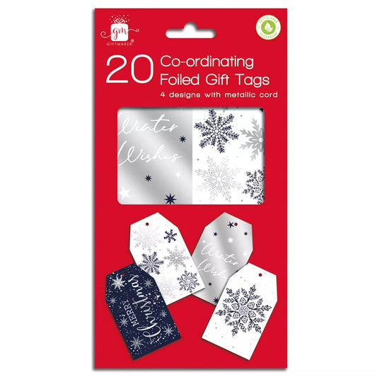 20 Co- Ordinating Foiled Gift Tags