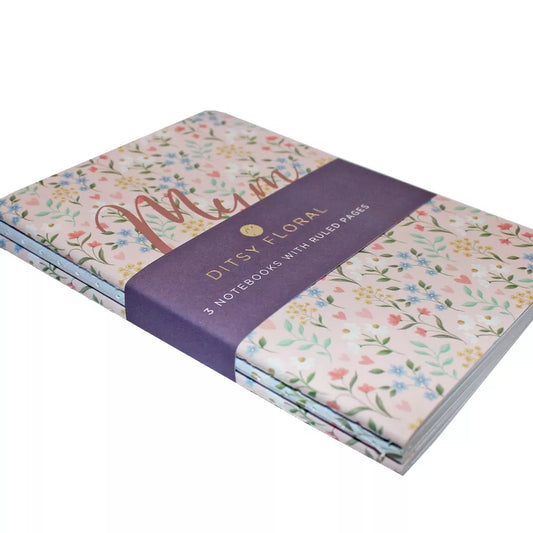 MUM - Set of 3 A6 lined notebooks