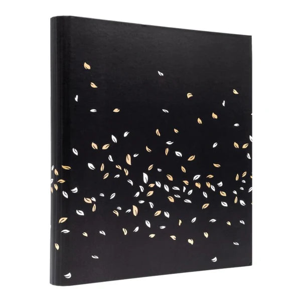 Pukka - 3 inch File Black with Gold and White Leaves
