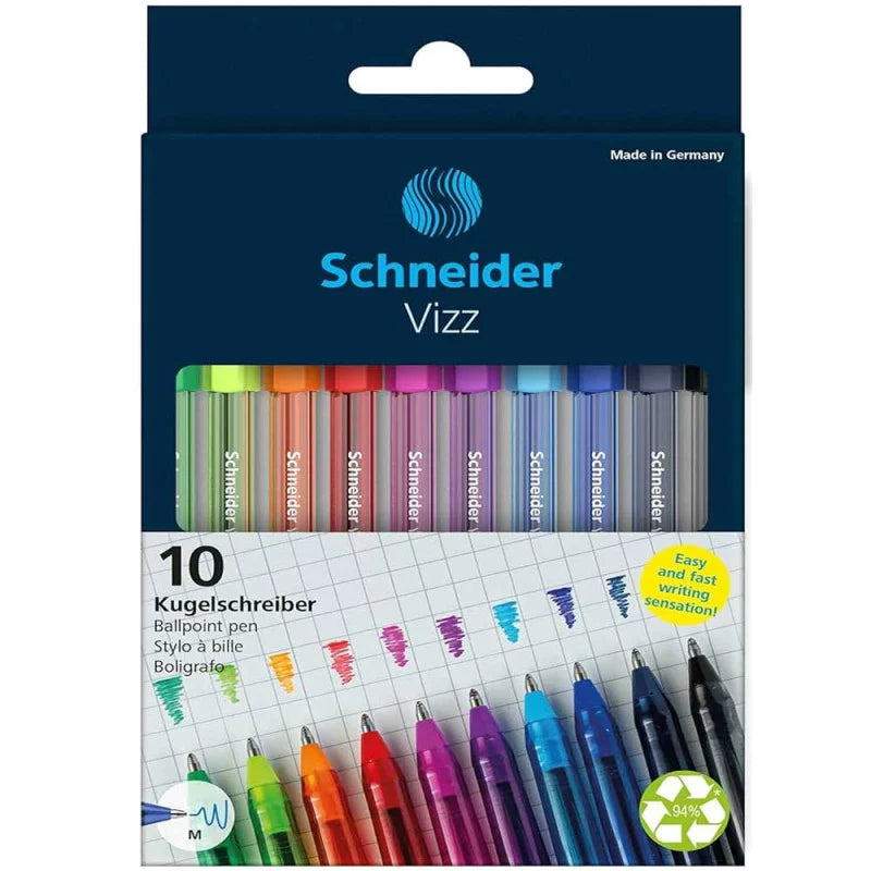 Schneider Vizz Pack of 10 coloured pens M