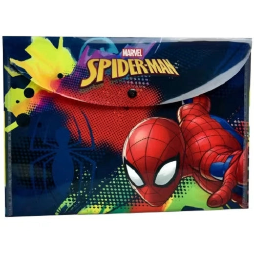 A4 Button Folder - Spiderman