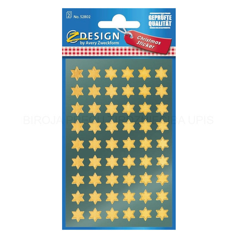 Z-Design Stickers - Golden Stars 52802 AVERY ZWECKFORM
