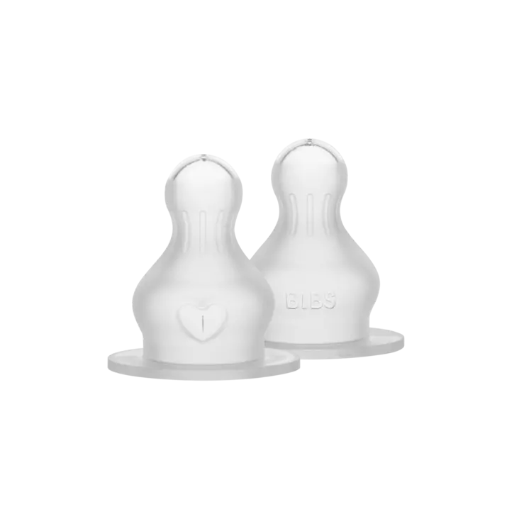 BIBS Bottle Nipple 2-pack Silicone Medium Flow